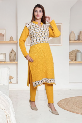 Woolen Kurti Plazo set